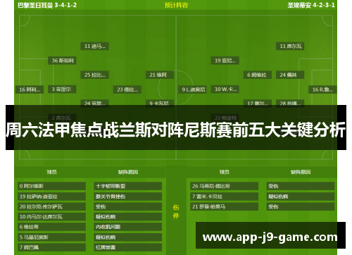 周六法甲焦点战兰斯对阵尼斯赛前五大关键分析 周六法甲焦点战兰斯对阵尼斯赛前五大关键分析