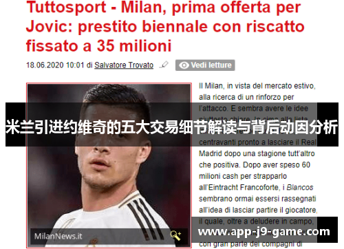 米兰引进约维奇的五大交易细节解读与背后动因分析 米兰引进约维奇的五大交易细节解读与背后动因分析