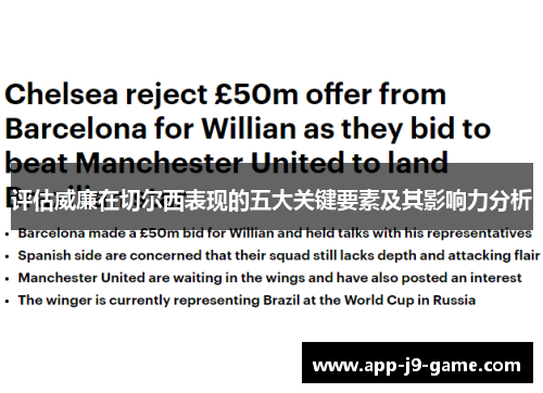 评估威廉在切尔西表现的五大关键要素及其影响力分析