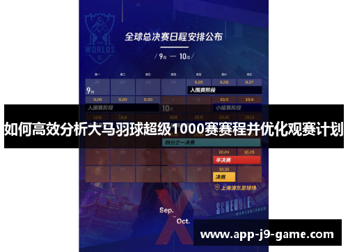 如何高效分析大马羽球超级1000赛赛程并优化观赛计划